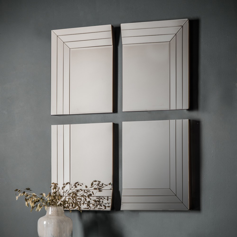 Luxe Tapi Marcello Square Mirror Set of 4